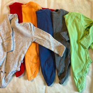 Honest Baby onesie long sleeve fold over cuffs